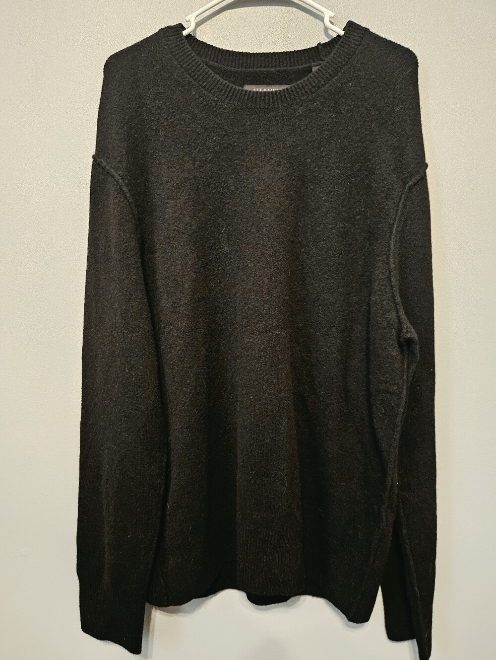 AllSaints Crew Neck Wool Sweater Black Men's XL All saints
